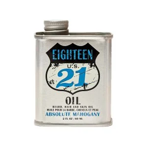 18.21 Man Made Aceite para barba, cabello y piel Absolute Mahogany, aceite multiusos para barba