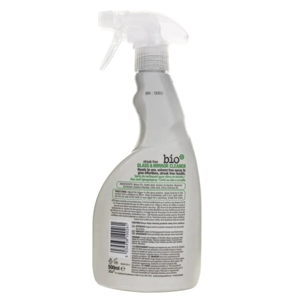 Bio-D Limpiador de cristales y espejos (500 ml)