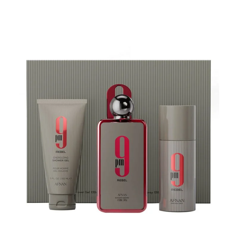 9 pm Rebel 100 ml + spray corporal 150 ml + SG agua de perfume unisex