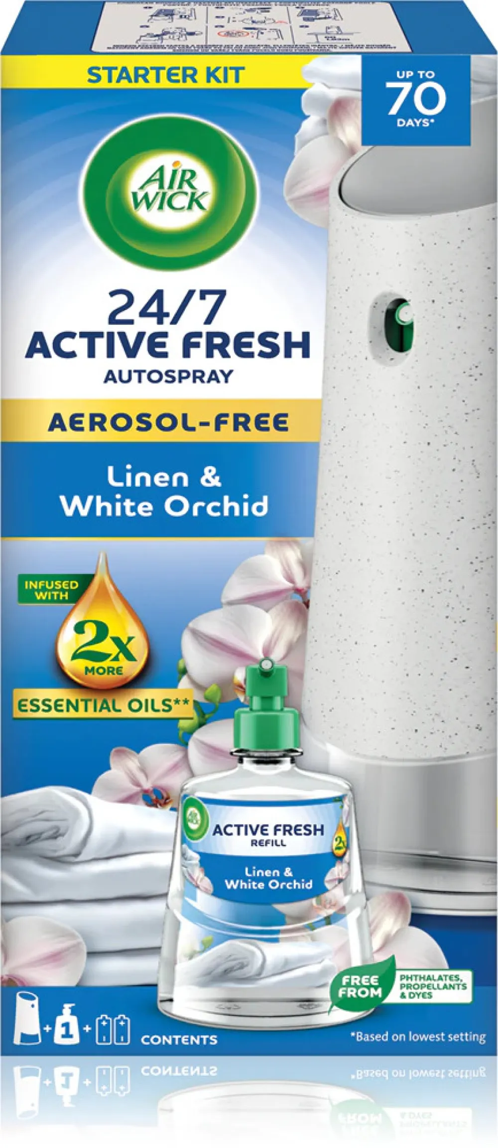 Active Fresh Algodón Fresco ambientador automático 228 ml