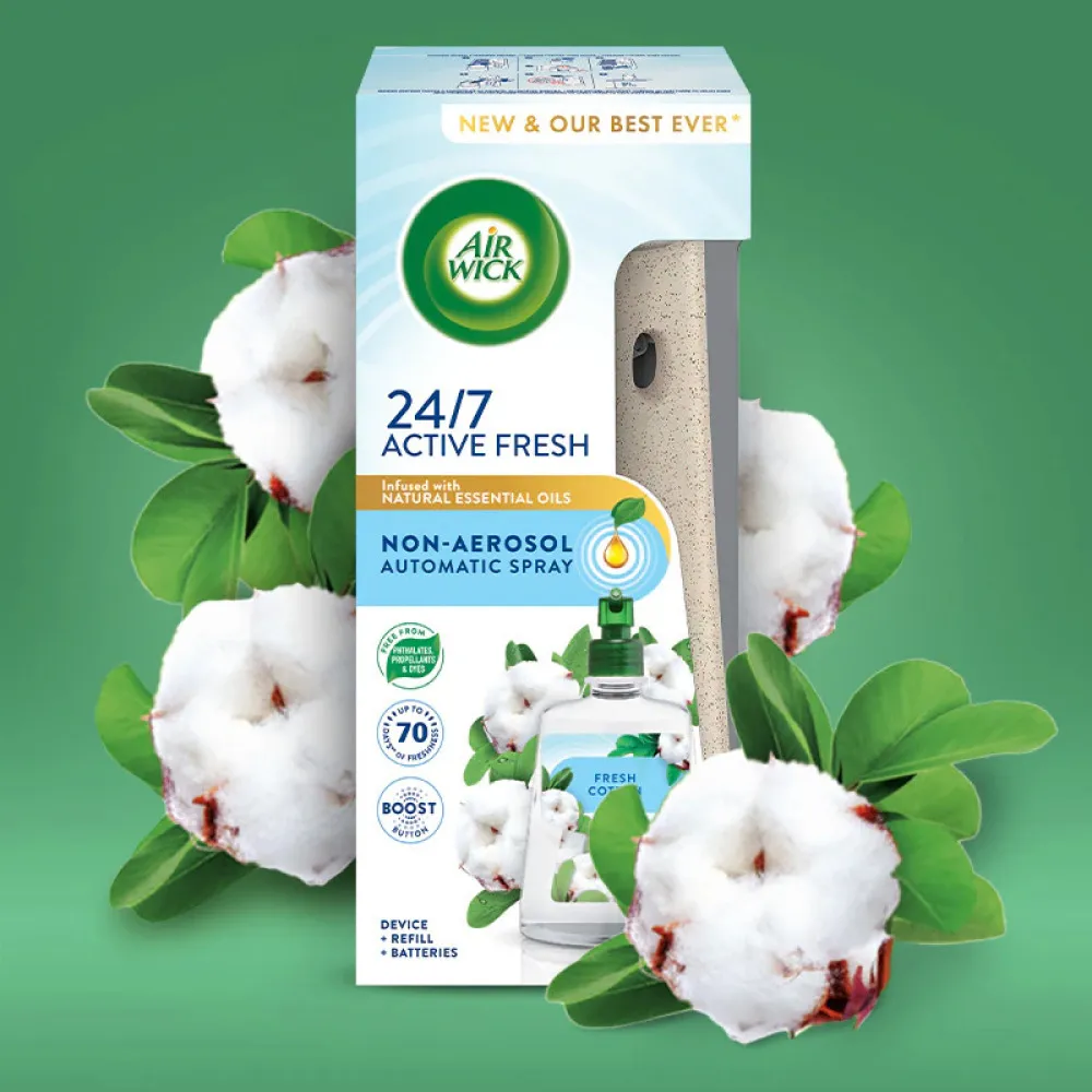 Active Fresh Algodón Fresco ambientador automático 228 ml