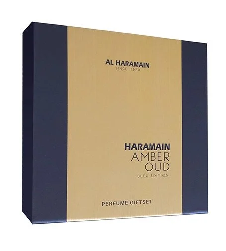 Amber Oud Bleu Edition set de regalo unisex agua de perfume 75 ml + agua de perfume 30 ml + desodorante en spray 200 ml
