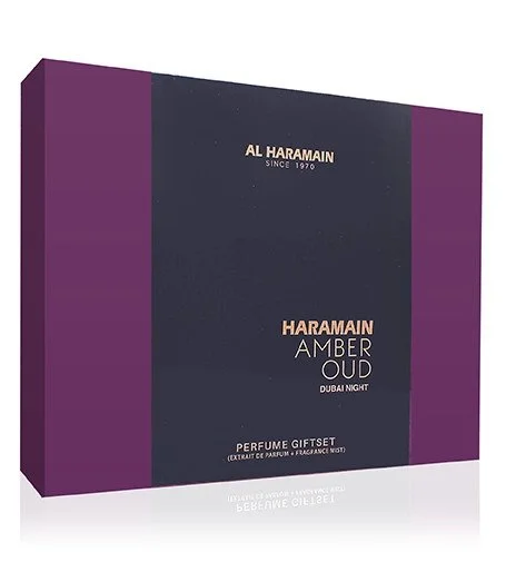 Amber Oud Dubai Night set de regalo unisex extracto de perfume 75 ml + extracto de perfume 30 ml + bruma corporal 200 ml