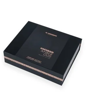 Al Haramain Amber Oud Private Edition estuche de regalo unisex agua de perfume 75 ml + agua de perfume 30 ml + bruma corporal