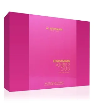 Al Haramain Amber Oud Ultra Violet set de regalo para mujer Eau de Parfum 75 ml + Eau de Parfum 30 ml + bruma corporal