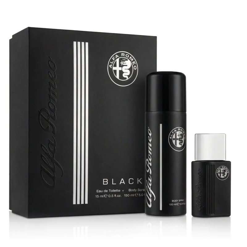 Alfa Romeo Black eau de toilette para hombre 15 ml + spray corporal