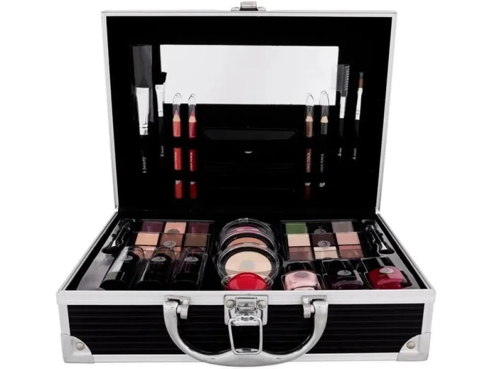 All About Beauty Estuche negro con paleta de maquillaje completa