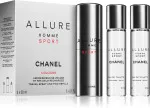 Allure Homme Sport EDC recargable 20 ml + recarga EDC 2 x 20 ml M 60 ml