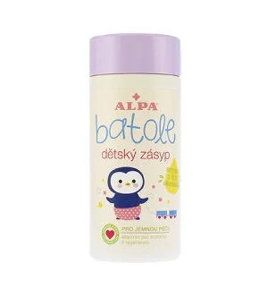 Alpa Batole talco infantil con extracto de hoja de olivo, espolvoreador 100 g