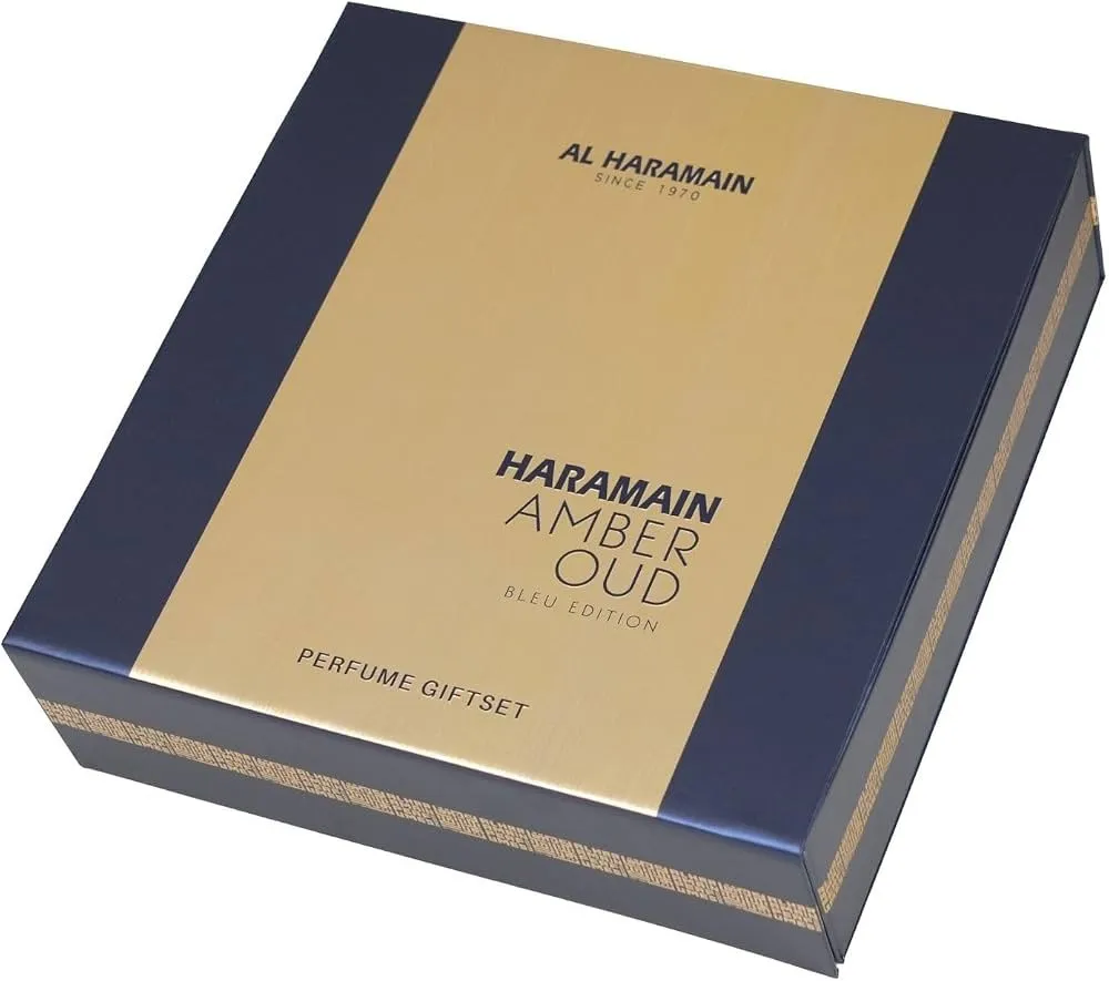 Amber Oud Bleu Edition set de regalo unisex agua de perfume 75 ml + agua de perfume 30 ml + desodorante en spray 200 ml