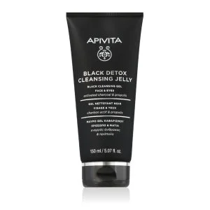 Apivita Black Detox gel limpiador de textura gelatina