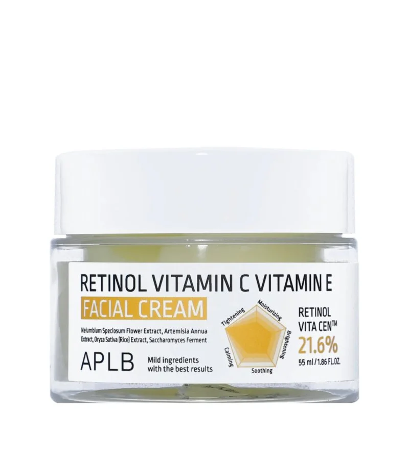 Crema facial antiedad con retinol, vitamina C y vitamina E 55 ml