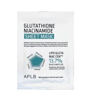 APLB Mascarilla en lámina de Glutatión y Niacinamida hidratante e iluminadora