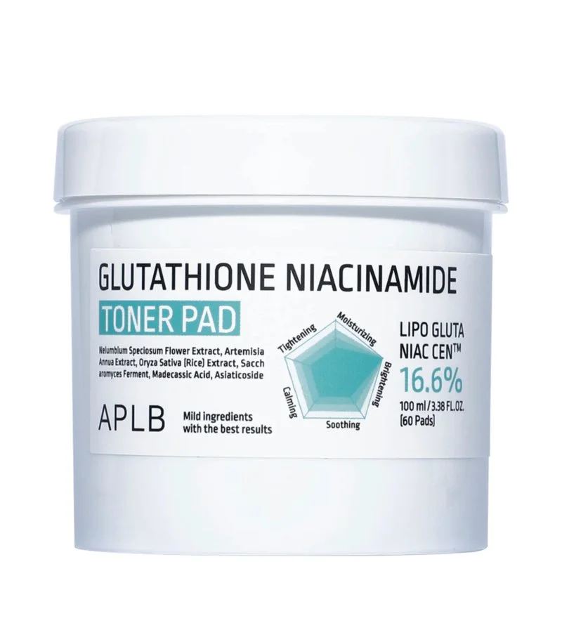 Glutathione Niacinamide Toner Pad discos de tónico hidratantes e iluminadores 60 uds / 100 ml