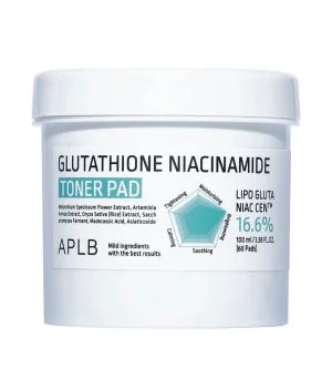 APLB Glutathione Niacinamide Toner Pad discos de tónico hidratantes e iluminadores 60 uds /