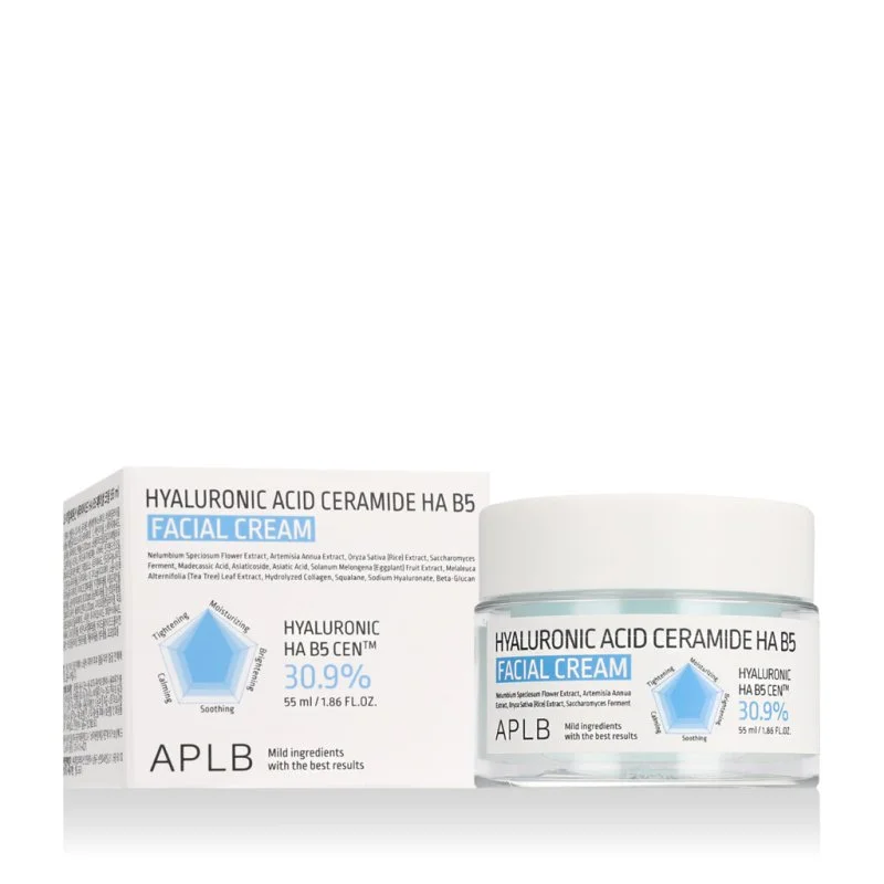 Crema facial de ácido hialurónico y ceramidas HA B5 55 ml