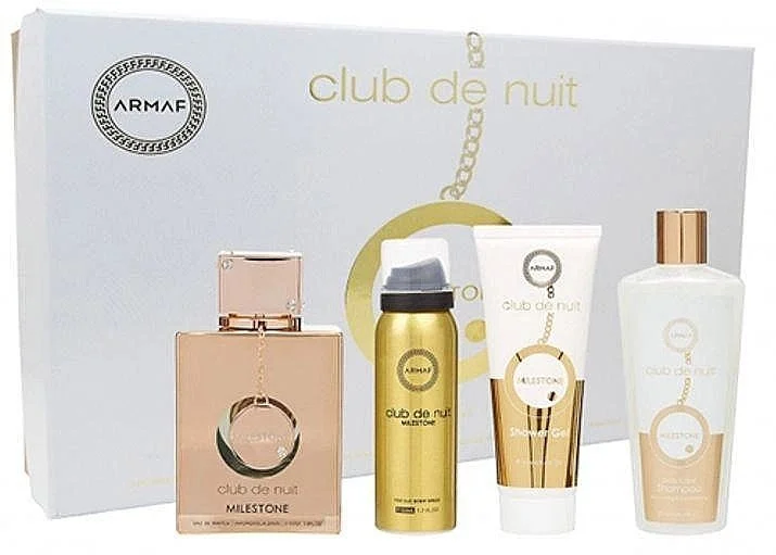 Club de Nuit Milestone Set - Eau de Parfum 30 ml + Bruma para el cabello 55 ml + Jabón 130 g + Spray corporal 50 ml