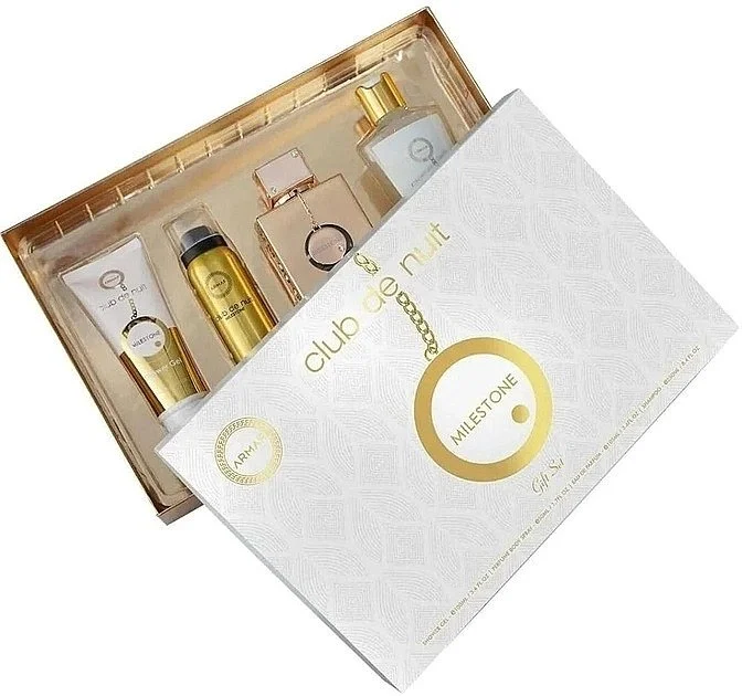 Club de Nuit Milestone Set - Eau de Parfum 30 ml + Bruma para el cabello 55 ml + Jabón 130 g + Spray corporal 50 ml