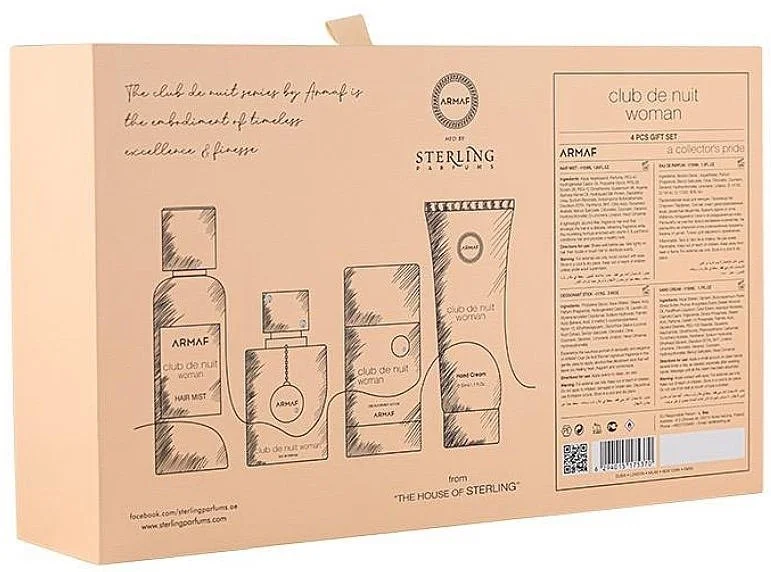 Club de Nuit Woman Set - Agua de Perfume 30 ml + bruma capilar 55 ml + desodorante en barra 75 g + crema de manos 50 ml