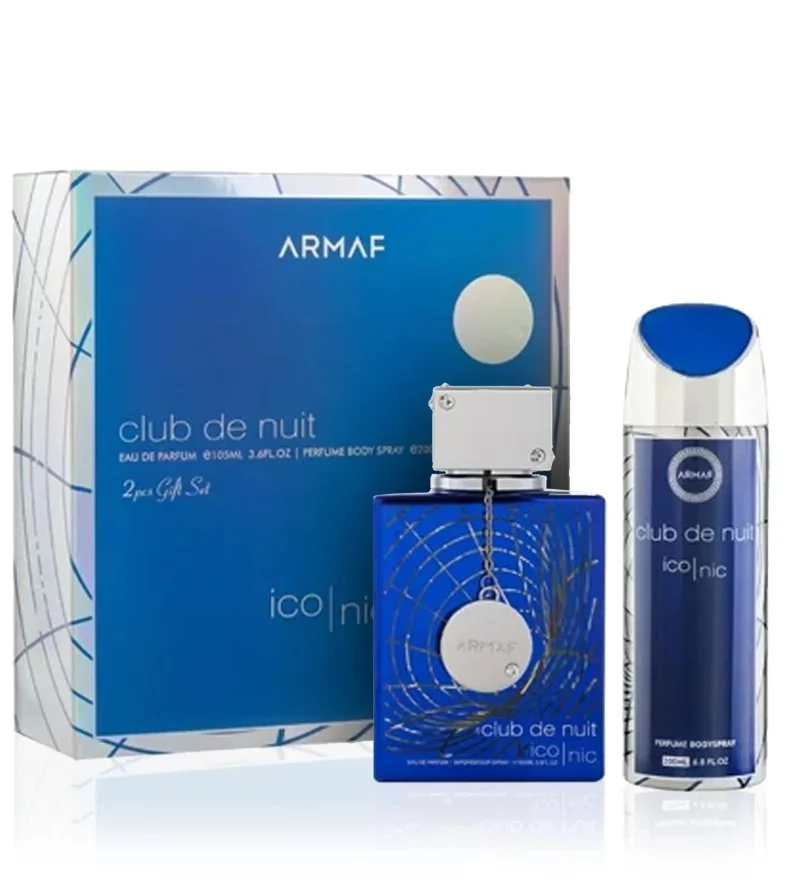 Club De Nuit Blue Iconic set de regalo 105 ml + spray corporal eau de parfum para hombre