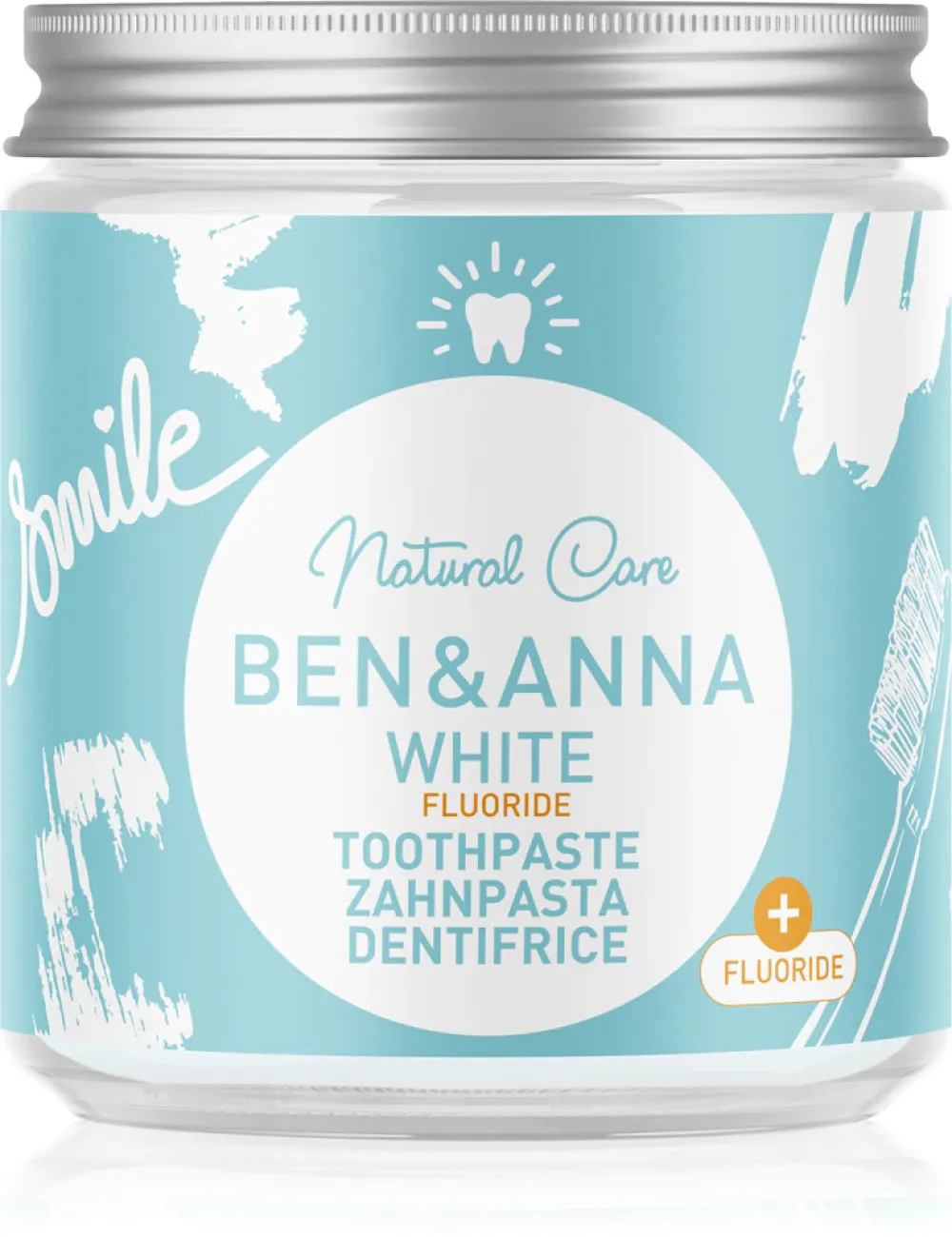 Ben & Anna Pasta dental blanqueadora con flúor (100 ml) - con manzanilla y salvia