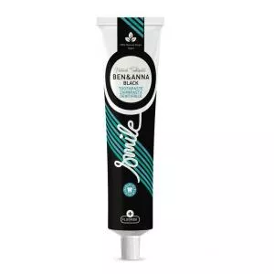 Ben & Anna Dentífrico blanqueador con flúor (75 ml) - Negro - con menta y carbón activado