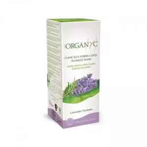 Organyc Gel de ducha bio para pieles sensibles e higiene íntima con lavanda, 250 ml