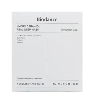 Biodance Hydro Cera-Nol Real Deep Mask mascarilla facial de hidrogel hidratante 4x34 g
