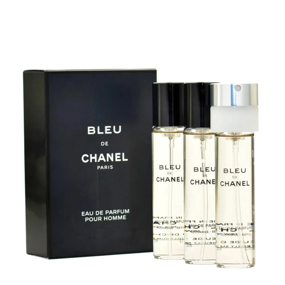 Bleu de Chanel EDP recarga con atomizador 20 ml + recarga EDP 2 x 20 ml M 60 ml