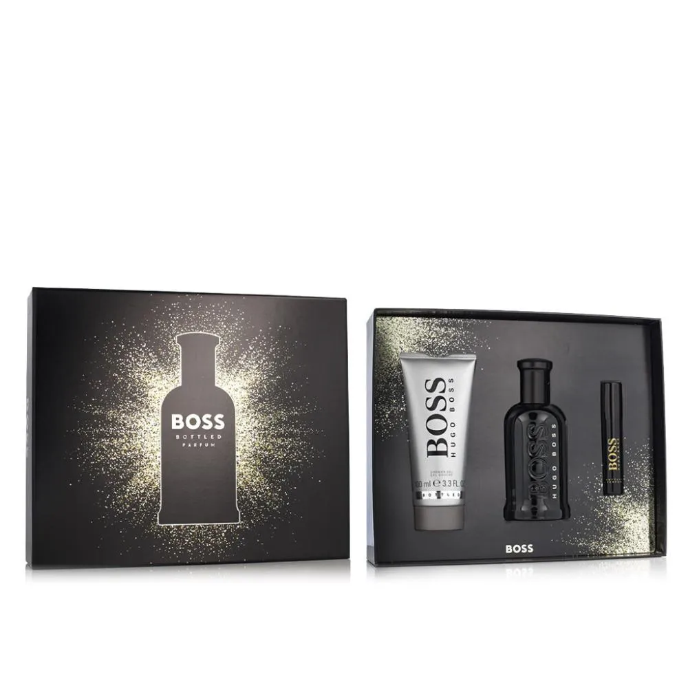 Boss Boss Bottled Perfume 100 ml + Perfume MINI 10 ml + Gel de ducha perfumado para hombre