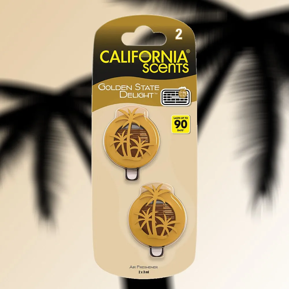 Mini Diffuser Golden State Delight ambientador para coche 2 x 3 ml 2x3 ml