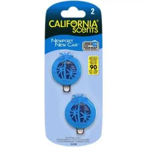 California Scents Mini Diffuser Newport New Car fragancia para coche 2 x 3 ml