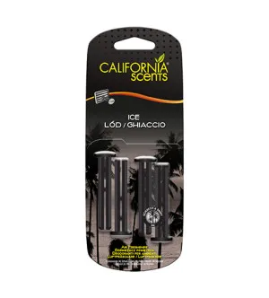 California Scents Vent Stick Ice ambientador para coche 4 unidades