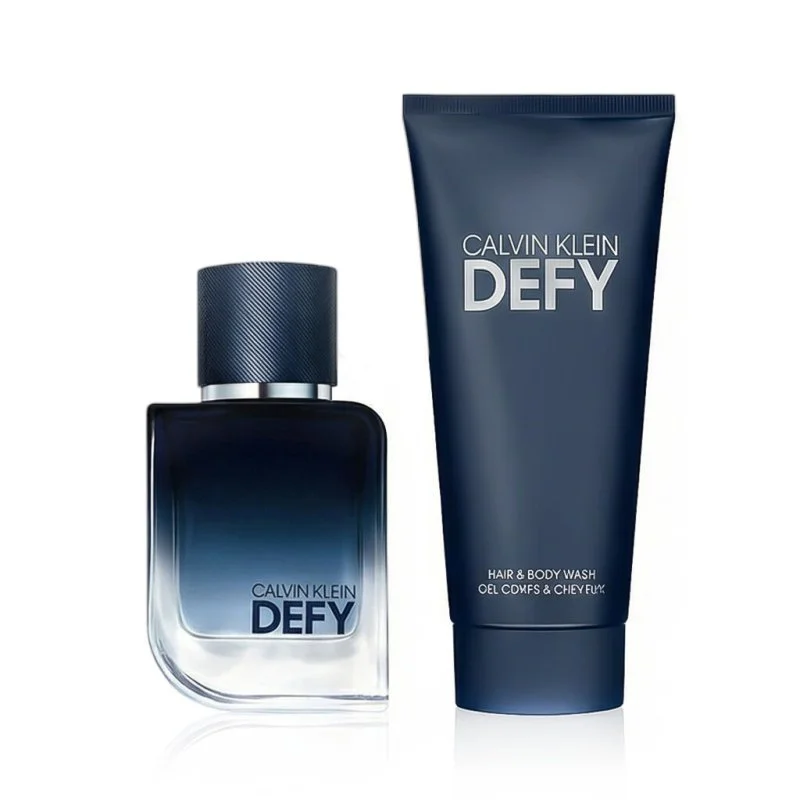 Defy Eau de Parfum (EDP) 50 ml + gel de ducha para el cuerpo y el cabello para hombre 100 ml