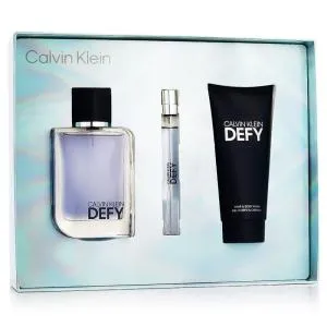 Calvin Klein Defy EDT 100 ml + EDT MINI 10 ml + SG para cuerpo y cabello 100 ml M