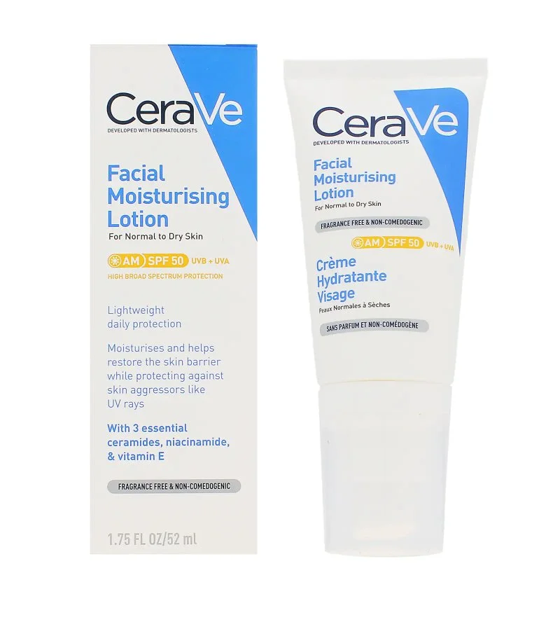 Loción Hidratante Facial cuidado hidratante para la piel SPF 50 52 ml