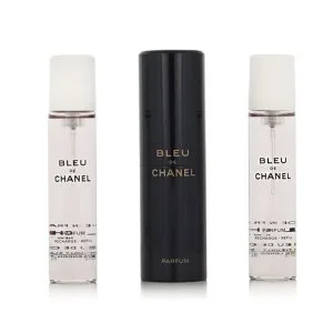 Chanel Bleu de Chanel vaporizador de bolsillo recargable 20 ml + 2 x recarga de perfume para hombre