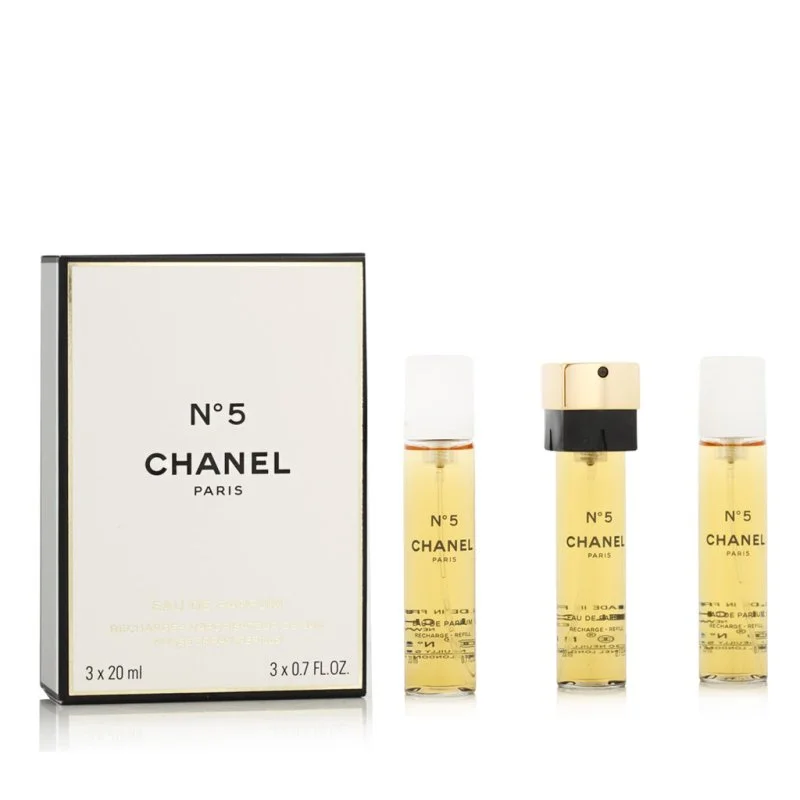 Chanel No 5 recarga 2 x 20 ml + recarga EDP con vaporizador agua de perfume para mujer 20 ml