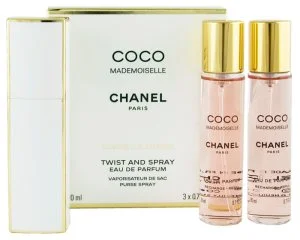 Chanel Coco Mademoiselle recargable 20 ml + 2 x recarga EDP para mujer