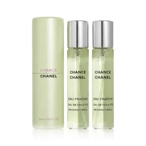 Chanel Chance Eau Fraîche recarga 2 x 20 ml + recarga EDT con vaporizador Eau de Toilette para mujer