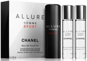 Chanel Allure Homme Sport eau de toilette para hombres 3x20 ml frasco rellenable