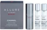 Allure Homme Sport Eau Extreme agua de tocador 3x20 ml para hombres frasco recargable