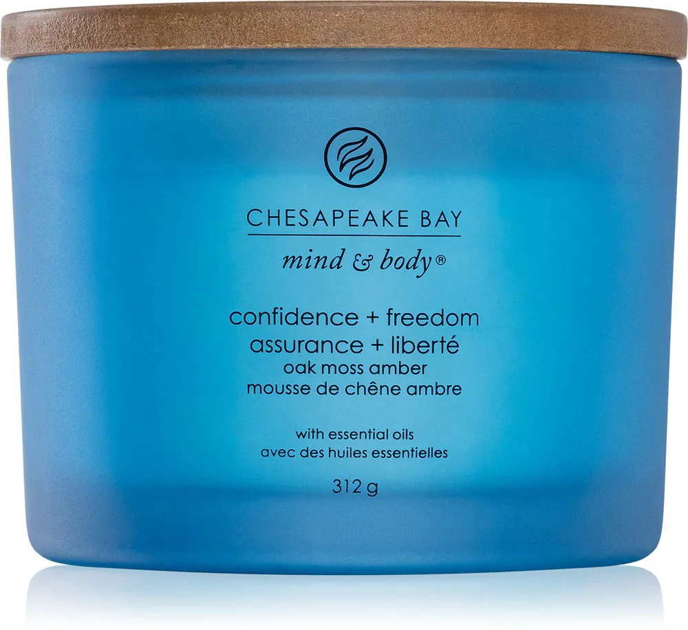 Vela aromática Chesapeake Bay Confidence + Freedom con 3 mechas 312 g
