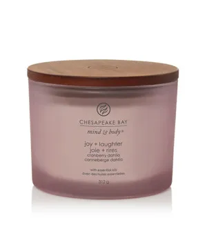 Vela aromática Chesapeake Bay Joy + Laughter con 3 mechas 312 g