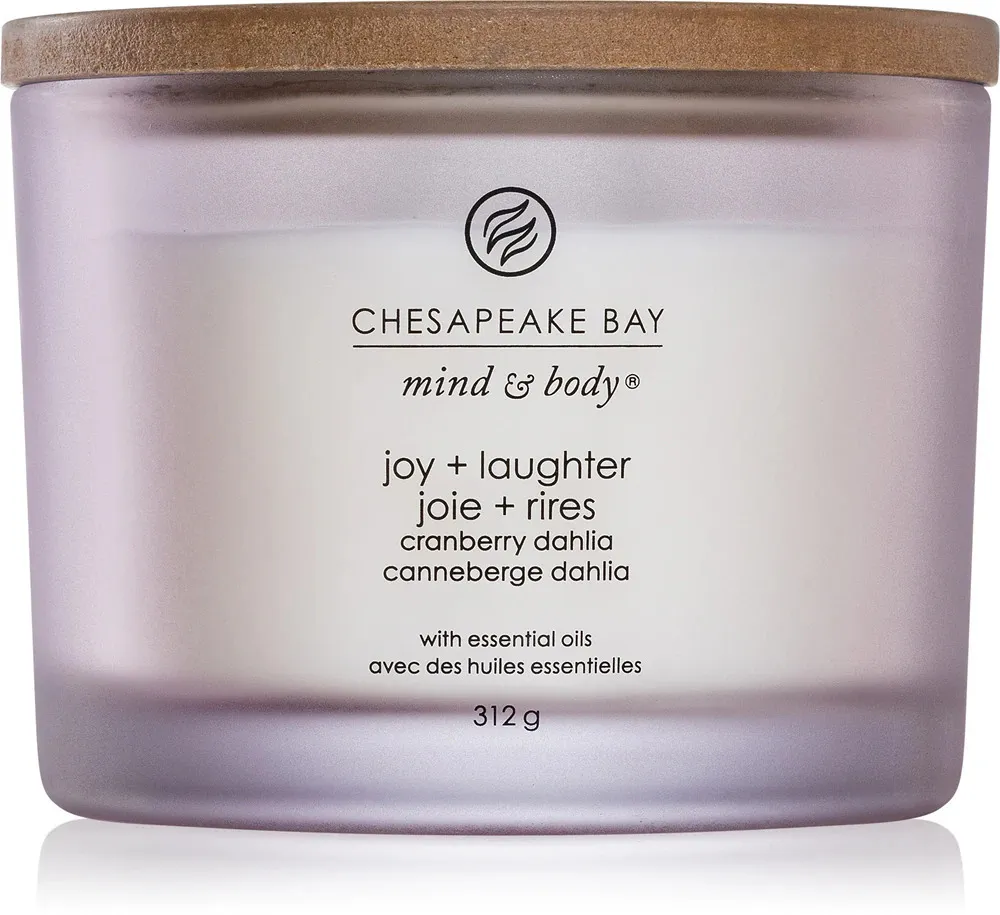 Vela aromática Chesapeake Bay Joy + Laughter con 3 mechas 312 g