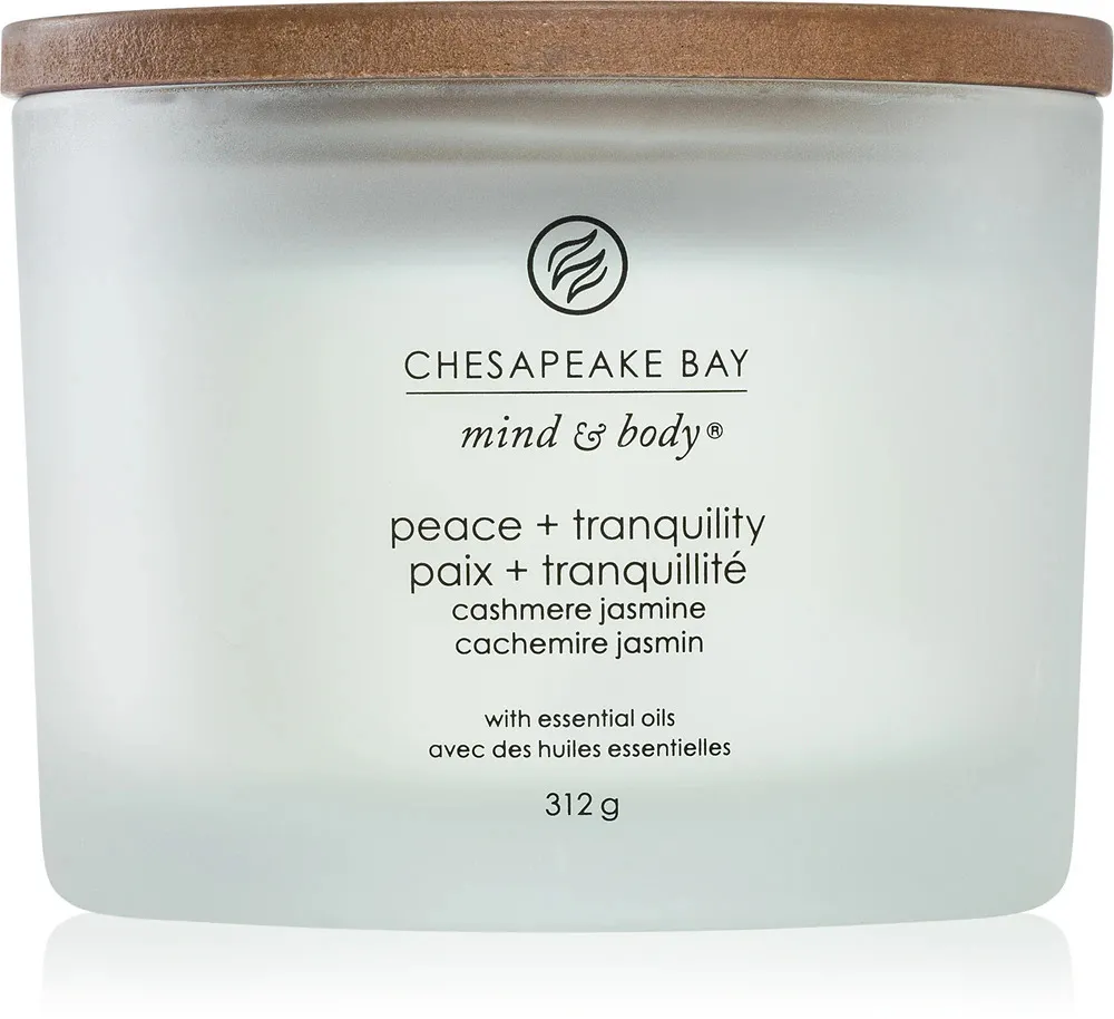 Vela aromática Chesapeake Bay Peace + Tranquility con 3 mechas 312 g