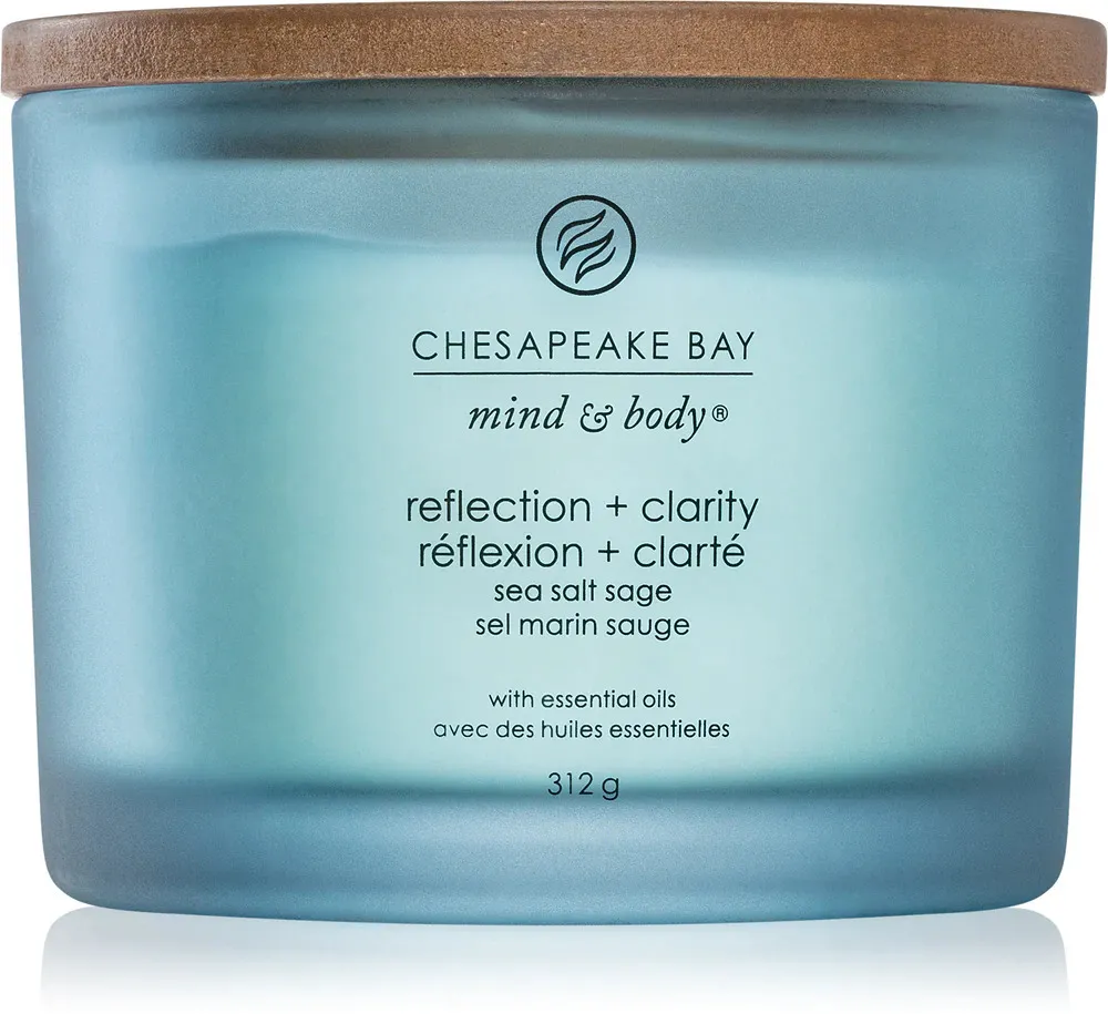 Vela aromática Chesapeake Bay Reflection + Clarity con 3 mechas 312 g