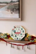 Corona de Navidad con calendario de Adviento
