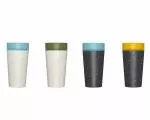 Circular Cup (340 ml) - negro/amarillo mostaza - de vasos de papel desechables