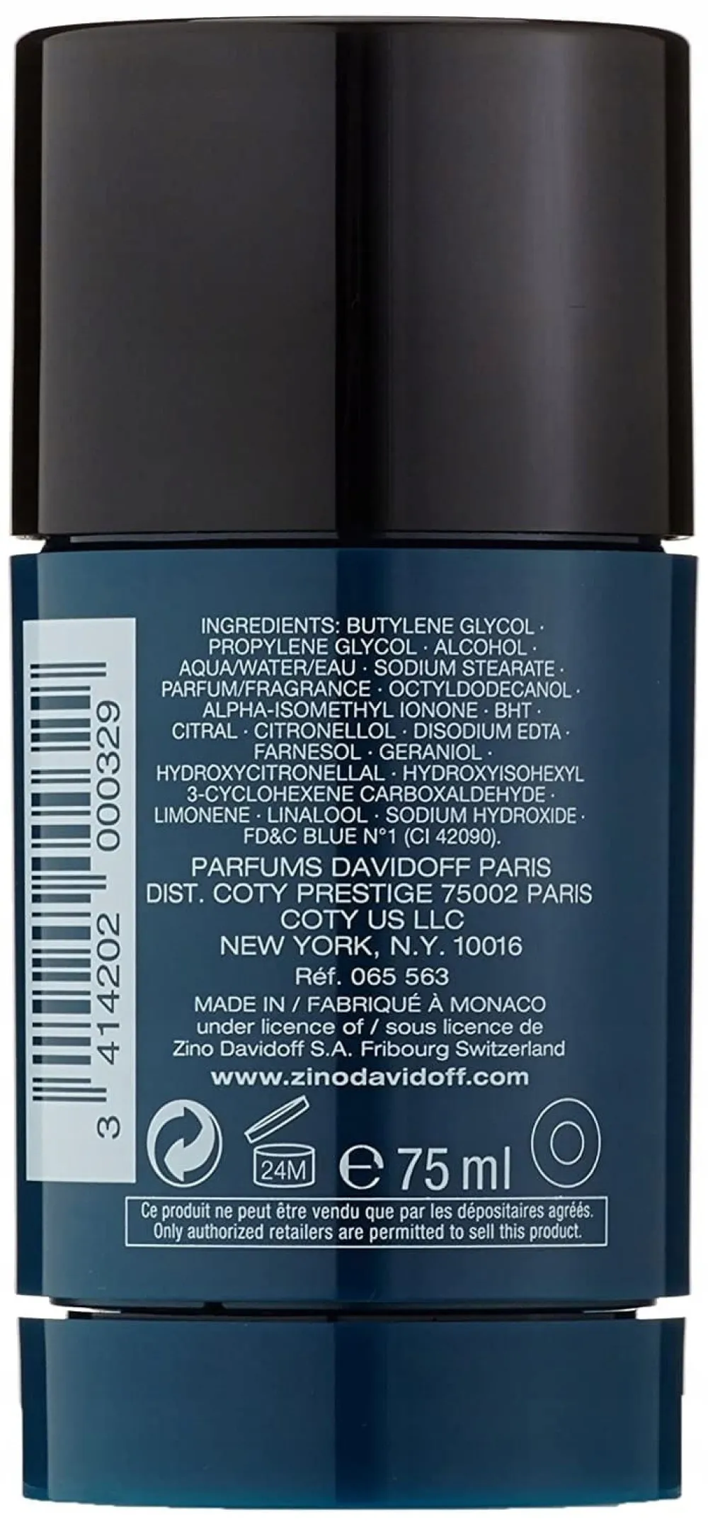 Cool Water desodorante en barra 75 g para hombre